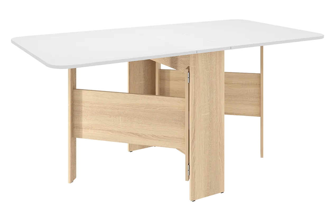 Стол-книжка раскладной Мечта 2 (дуб сонома/белый) в Ноябрьске - noyabrsk.mebel-tymen.ru | фото