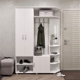 Прихожая Домино рамух белый в Ноябрьске - noyabrsk.mebel-tymen.ru | фото