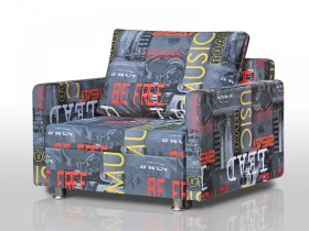 Кресло-кровать Реал 80 с подлокотниками мьюзик в Ноябрьске - noyabrsk.mebel-tymen.ru | фото