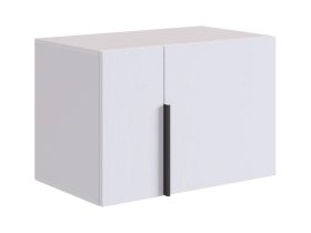 Антресоль двухдверная L600 Баско белое дерево в Ноябрьске - noyabrsk.mebel-tymen.ru | фото