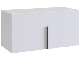 Антресоль двухдверная L800 Баско белое дерево в Ноябрьске - noyabrsk.mebel-tymen.ru | фото