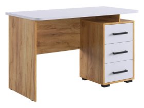 Стол компьютерный 1200 Лайт-2 дуб крафт золотой/белый в Ноябрьске - noyabrsk.mebel-tymen.ru | фото