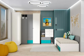 Детская Клео ОК-3, графит, миндаль, океан Диал в Ноябрьске - noyabrsk.mebel-tymen.ru | фото