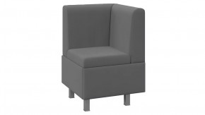 Диван угловой «Каир» Исп.2 Велюр Camaro 18 (серый) в Ноябрьске - noyabrsk.mebel-tymen.ru | фото