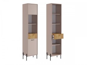 Стеллаж Доминика кашемир/дуб крафт золотой в Ноябрьске - noyabrsk.mebel-tymen.ru | фото