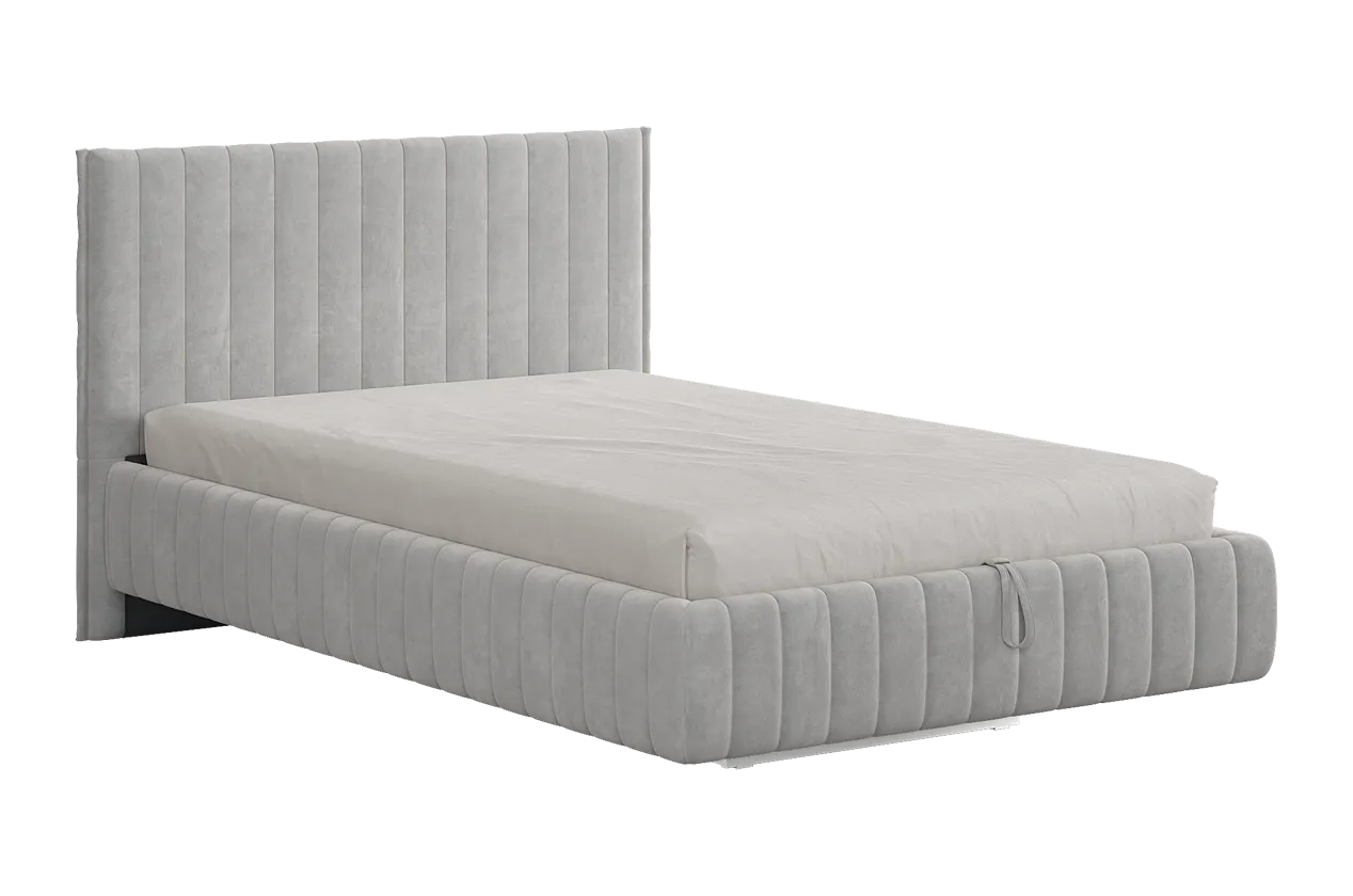 Кровать с подъемным механизмом Твикс 120х200 см галька (велюр) в Ноябрьске - noyabrsk.mebel-tymen.ru | фото