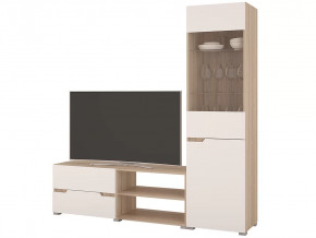 Гостиная Анталия 1 Сонома-Белый софт в Ноябрьске - noyabrsk.mebel-tymen.ru | фото