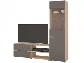 Гостиная Анталия 1 Сонома-Графит софт в Ноябрьске - noyabrsk.mebel-tymen.ru | фото