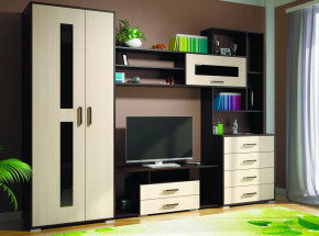 Гостиная Европа-1 Венге / Дуб молочный в Ноябрьске - noyabrsk.mebel-tymen.ru | фото