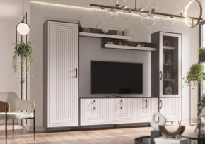 Гостиная Квадро №СВ-1 Серый графит/Софт вайт в Ноябрьске - noyabrsk.mebel-tymen.ru | фото