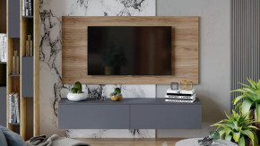 Гостиная «Порто» №7 Яблоня Беллуно, Графит софт в Ноябрьске - noyabrsk.mebel-tymen.ru | фото