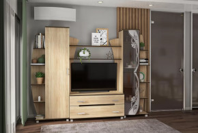 Гостиная Тиана-3 (Дуб Сонома) в Ноябрьске - noyabrsk.mebel-tymen.ru | фото