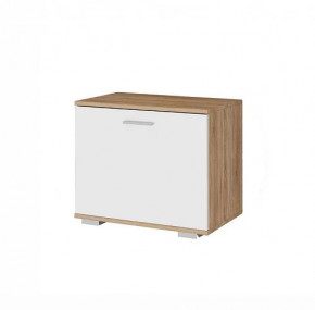 ИТАЛИЯ О-600 Обувница (ш600*г370*в500мм), дуб сонома/белый глянец (1уп) в Ноябрьске - noyabrsk.mebel-tymen.ru | фото