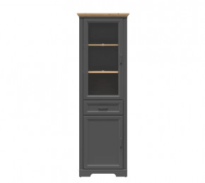 JASMIN шкаф REG1W1D1S (Графит/ Дуб артизан) в Ноябрьске - noyabrsk.mebel-tymen.ru | фото
