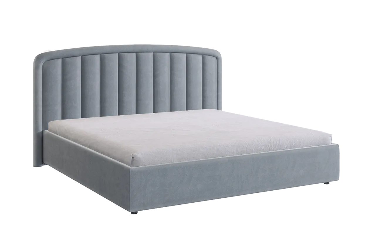 Кровать с подъемным механизмом Сиена 2 180х200 см оникс (велюр) в Ноябрьске - noyabrsk.mebel-tymen.ru | фото