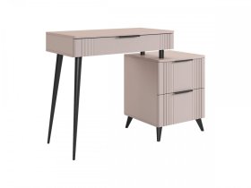 Туалетный столик (без зеркала) Катрин кашемир/фрапучино матовый в Ноябрьске - noyabrsk.mebel-tymen.ru | фото