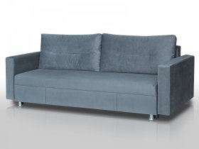 Диван Комфорт с прямыми подлокотниками серый в Ноябрьске - noyabrsk.mebel-tymen.ru | фото