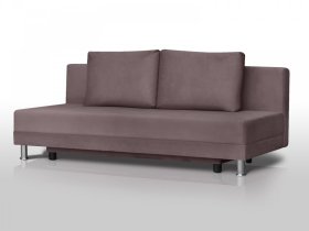 Диван Комфорт Лайт без подлокотников 2 подушки коричневый в Ноябрьске - noyabrsk.mebel-tymen.ru | фото