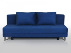 Диван Комфорт Лайт без подлокотников 2 подушки синий в Ноябрьске - noyabrsk.mebel-tymen.ru | фото