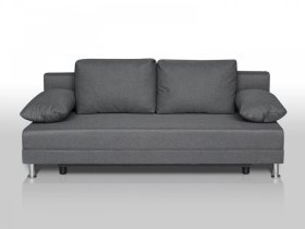 Диван Комфорт без подлокотников 4 подушки графит в Ноябрьске - noyabrsk.mebel-tymen.ru | фото