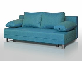 Диван Комфорт без подлокотников 4 подушки азур в Ноябрьске - noyabrsk.mebel-tymen.ru | фото