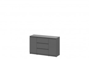 Комод 3 ящика двухстворчатый графит серый Денвер в Ноябрьске - noyabrsk.mebel-tymen.ru | фото