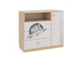 Комод Форсаж дуб сонома/белый в Ноябрьске - noyabrsk.mebel-tymen.ru | фото