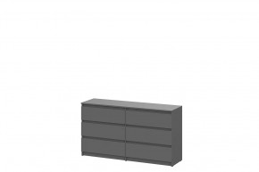 Комод с ящиками 1,38м Графит серый Денвер в Ноябрьске - noyabrsk.mebel-tymen.ru | фото