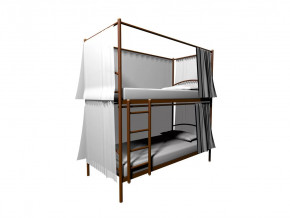 Конструкция для штор к Хостел Duo 3х стронняя в Ноябрьске - noyabrsk.mebel-tymen.ru | фото