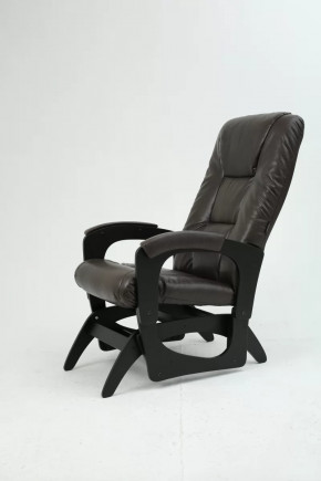 Кресло маятниковое Леон экокожа венге в Ноябрьске - noyabrsk.mebel-tymen.ru | фото