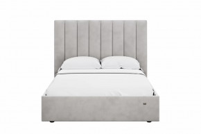 Кровать 1400 Ингрид 312 Велюр Ультра Смог в Ноябрьске - noyabrsk.mebel-tymen.ru | фото