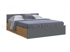 Кровать 1600 Басямиф, графит/дуб крафт в Ноябрьске - noyabrsk.mebel-tymen.ru | фото