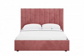 Кровать 1600 Ингрид 312 Велюр Ультра коралл в Ноябрьске - noyabrsk.mebel-tymen.ru | фото