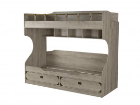 Кровать 2-х ярусная с лестницей Мираж-1 Секция-2-3 Дуб баррик в Ноябрьске - noyabrsk.mebel-tymen.ru | фото