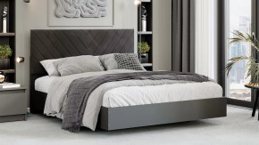 Кровать «Бетта» Тип 1 Серый графит, Велюр Серый в Ноябрьске - noyabrsk.mebel-tymen.ru | фото