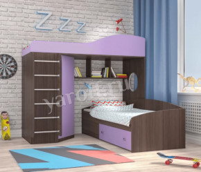 Кровать-чердак Кадет 2 с металлической лестницей Ярофф в Ноябрьске - noyabrsk.mebel-tymen.ru | фото
