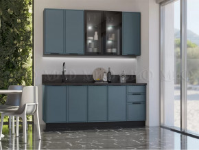 Кухня Николь 2,0/900м (Браш Блю) в Ноябрьске - noyabrsk.mebel-tymen.ru | фото