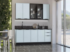 Кухня Николь 2,0/900м (Браш Деним Блю) в Ноябрьске - noyabrsk.mebel-tymen.ru | фото