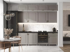 Кухня Престиж 2,4м (Браш текстура Грей) в Ноябрьске - noyabrsk.mebel-tymen.ru | фото