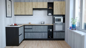 Кухонный гарнитур Адажио мега прайм 1500х2700 мм в Ноябрьске - noyabrsk.mebel-tymen.ru | фото