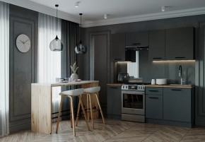 Кухонный гарнитур Антрацит-2000 столешница 38 мм в Ноябрьске - noyabrsk.mebel-tymen.ru | фото