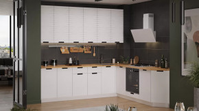 Кухонный гарнитур «Гренада» №14 Белый, Холст Белый в Ноябрьске - noyabrsk.mebel-tymen.ru | фото