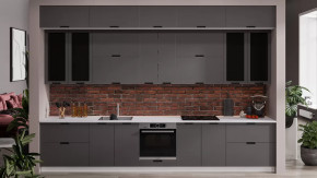 Кухонный гарнитур «Гренада» №19 Белый, Холст Вулкан в Ноябрьске - noyabrsk.mebel-tymen.ru | фото