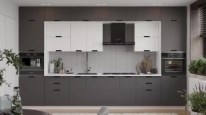 Кухонный гарнитур «Гренада» №9 Белый, Холст Белый, Холст Вулкан в Ноябрьске - noyabrsk.mebel-tymen.ru | фото