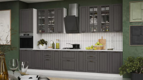 Кухонный гарнитур «Лина» №7 Белый, Графит в Ноябрьске - noyabrsk.mebel-tymen.ru | фото