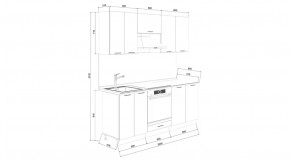 Кухонный гарнитур «Лорас» длиной 200 см со шкафом НБ в Ноябрьске - noyabrsk.mebel-tymen.ru | фото