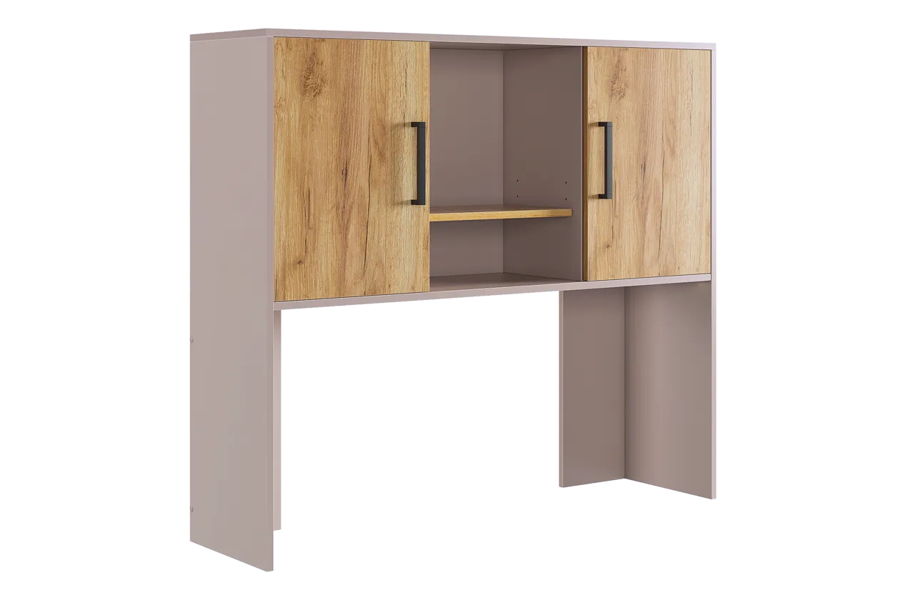 Надстройка стола компьютерного 1200 Лайт-2 кашемир/дуб крафт золотой в Ноябрьске - noyabrsk.mebel-tymen.ru | фото