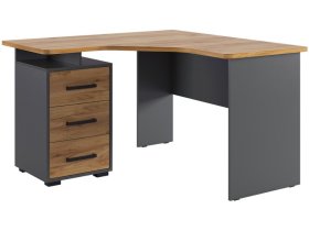 Стол компьютерный 1200 угловой Лайт-2 графит/дуб крафт золотой в Ноябрьске - noyabrsk.mebel-tymen.ru | фото