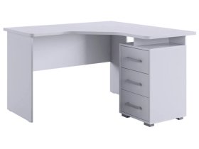 Стол компьютерный 1200 угловой Лайт-2 белый/белый в Ноябрьске - noyabrsk.mebel-tymen.ru | фото
