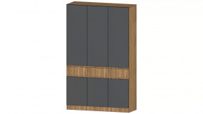 Ленора Шкаф 3х ств. Дуб вотан/Графит в Ноябрьске - noyabrsk.mebel-tymen.ru | фото